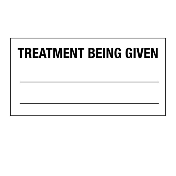 Printed Chart Tape - Treatment Being Given